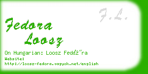 fedora loosz business card